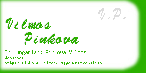 vilmos pinkova business card